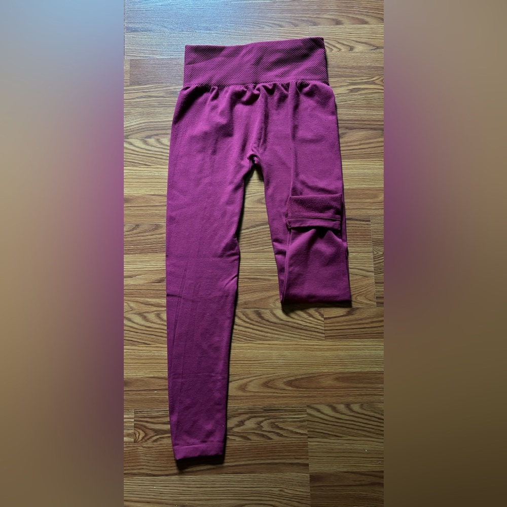 pink lined leggings